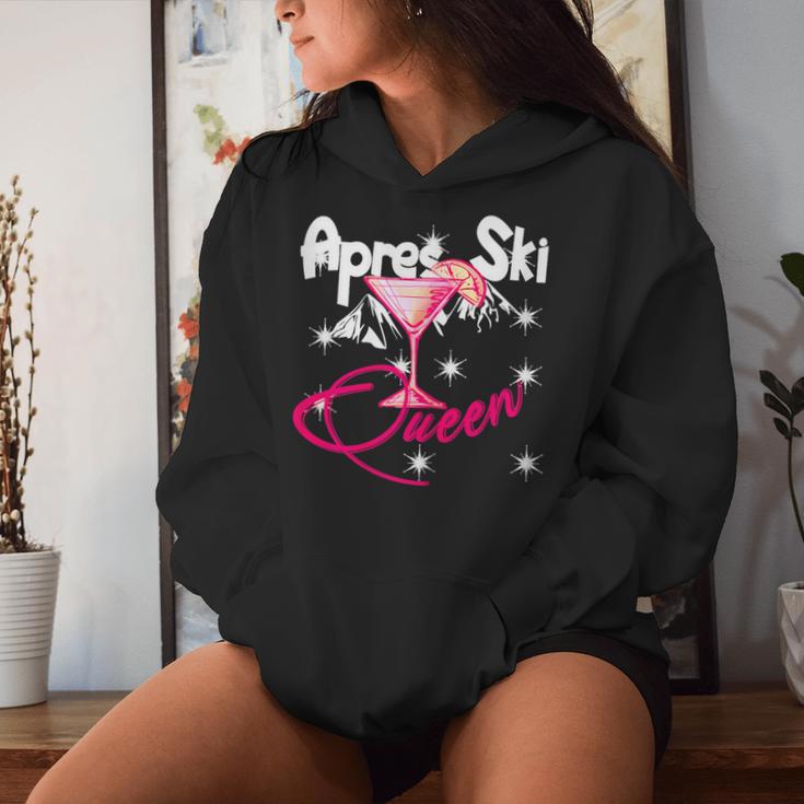 Lustiges Kostüm Wintersport Spruch Apres Ski Queen Partysekt Kapuzenpullover für Damen Geschenke für Sie