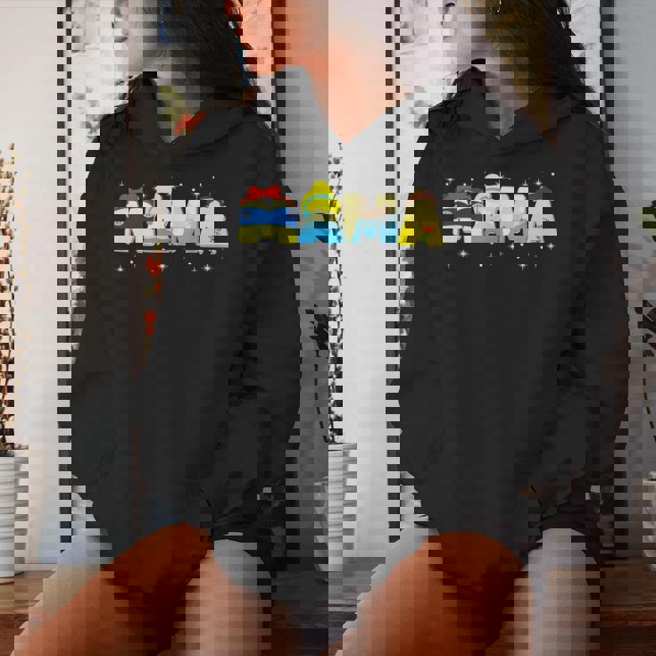 Mama Mom And Dad Birthday Princess Girl Family Matching Women Hoodie Gifts for Her