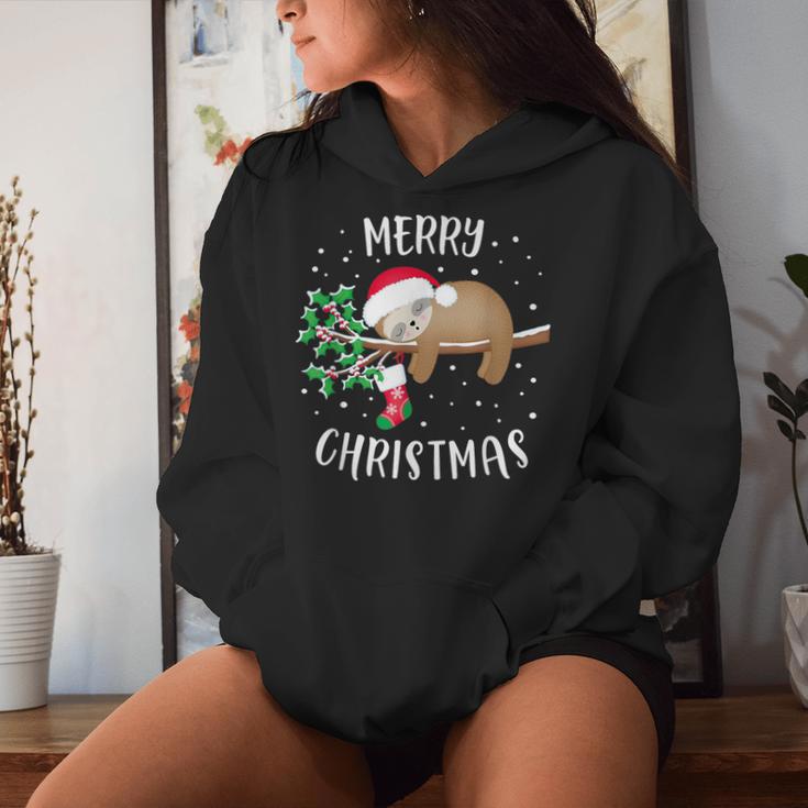 Merry Christmas Sloth Christmas Party Outfit Christmas Kapuzenpullover für Damen Geschenke für Sie