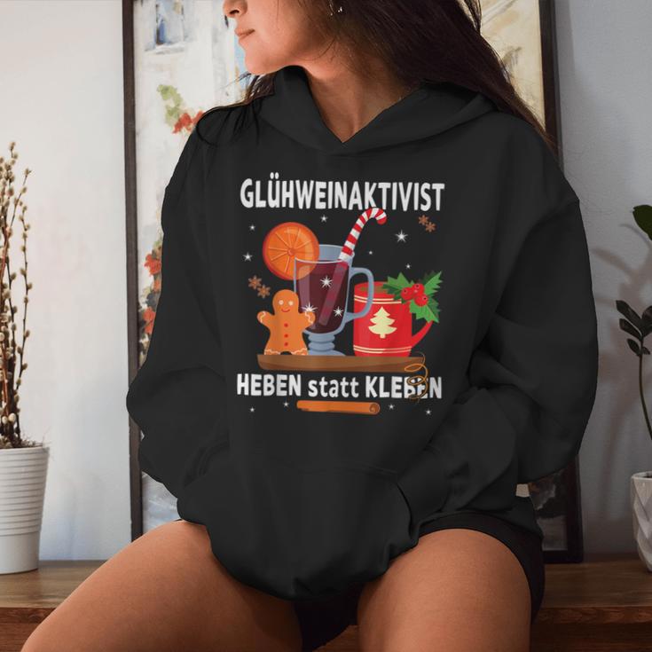 Mulled Wine Activist Heben Statt Kleben Christmas Mulled Wine Kapuzenpullover für Damen Geschenke für Sie