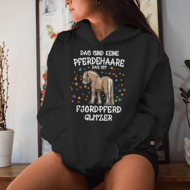 Norwegian Fjord Horse Glitter Horse Riding Fjordi Kapuzenpullover für Damen Geschenke für Sie