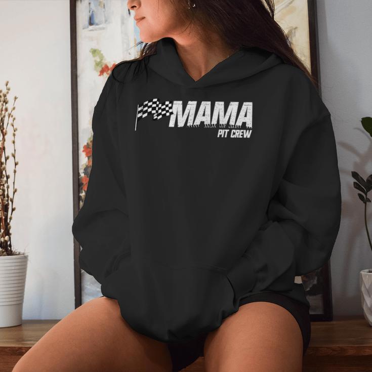 Pit Crew Mama Race Birthday Matching Family Racing Mama Sudadera con capucha para mujer Regalos para ella