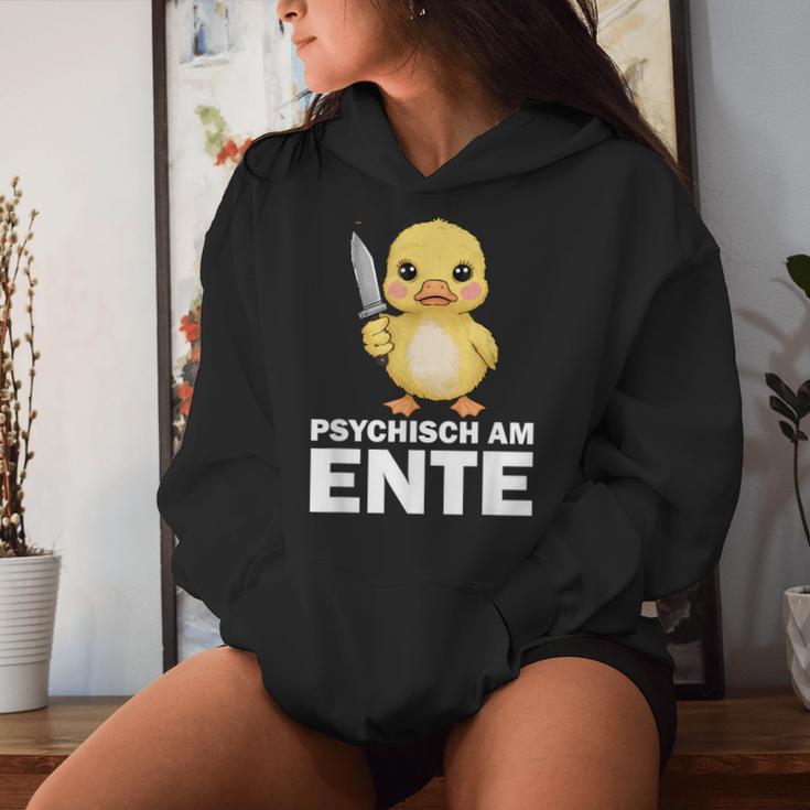 Psychisch Am Ente Crazy Duck Party Kapuzenpullover für Damen Geschenke für Sie