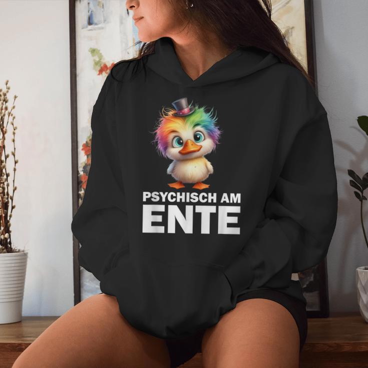 Psychisch Am Ente Crazy Duckintage Party Motif Kapuzenpullover für Damen Geschenke für Sie