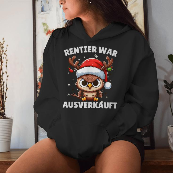 Reindeer Sold Out Christmas Owl Kapuzenpullover für Damen Geschenke für Sie