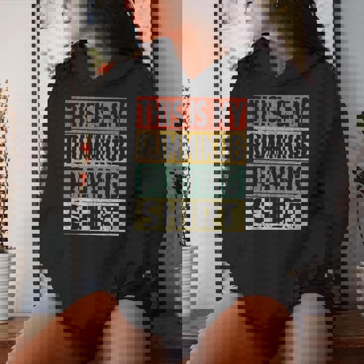 Retro Rummikub Dad Husband Grandpa Game Night Women Hoodie Gifts for Her