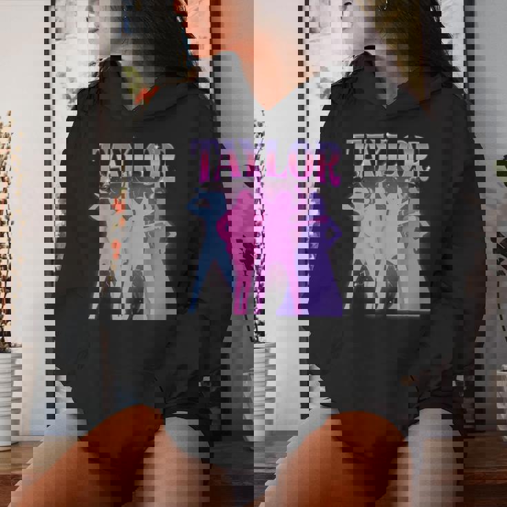 Retro Taylor First Name Personalized Birthday Girl Party Women Hoodie Gifts for Her