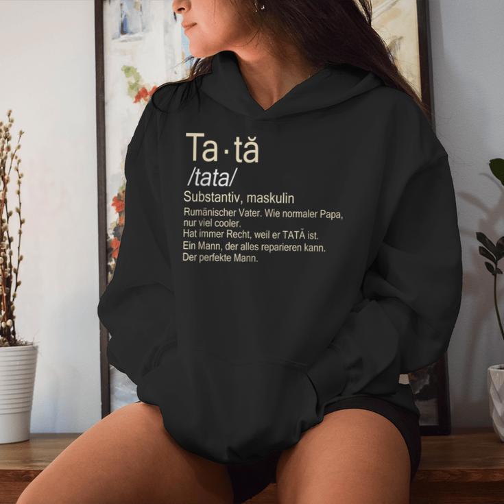 Romanian Father Tata Kapuzenpullover für Damen Geschenke für Sie