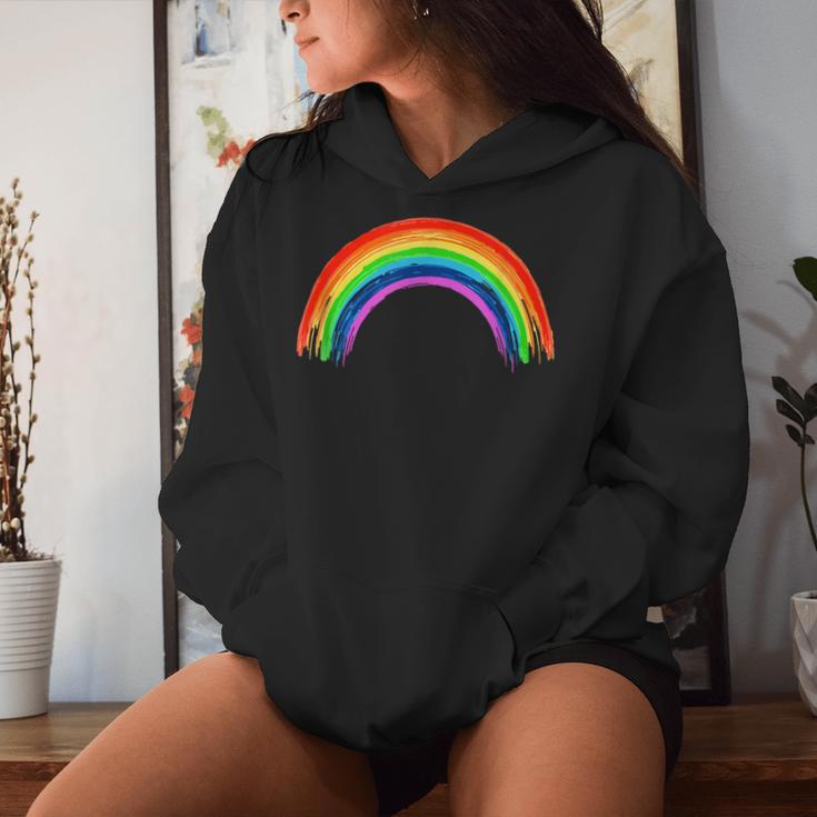 Simple Retro Rainbow Beautiful Colours Kapuzenpullover für Damen Geschenke für Sie