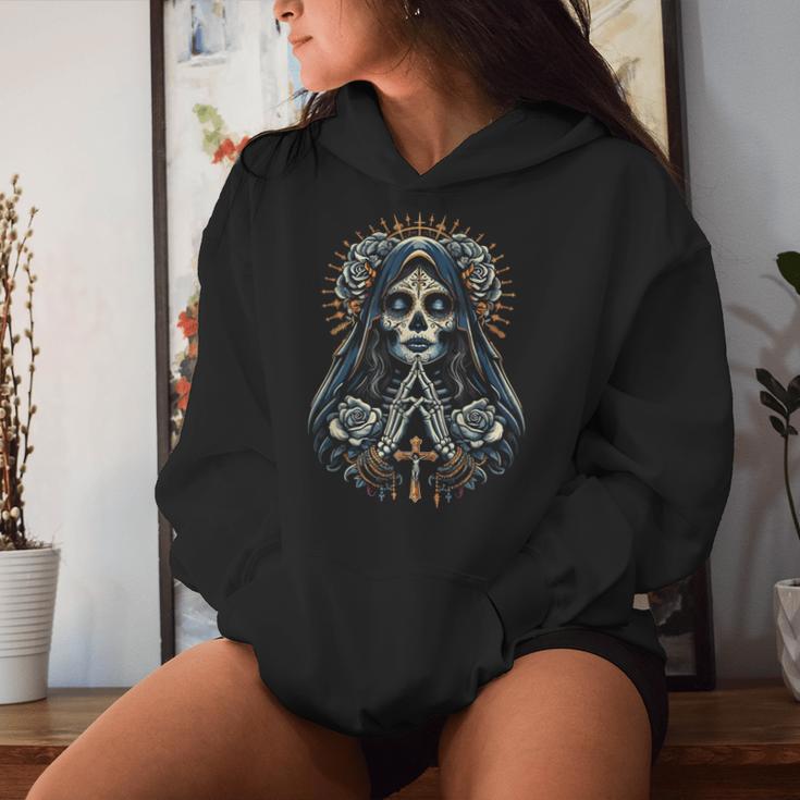 Skull Santa Muerte Christian Kapuzenpullover für Damen Geschenke für Sie