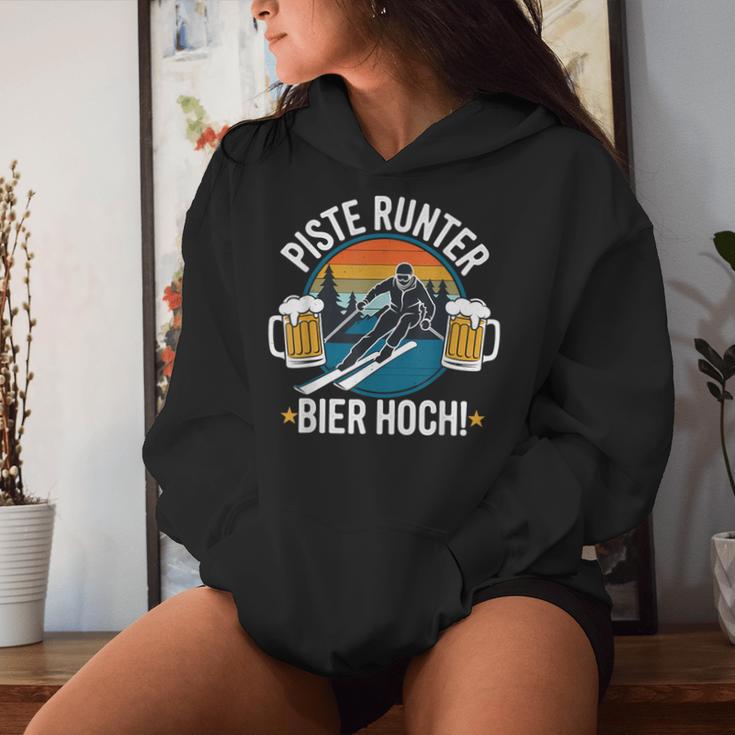 Slope Down Beer High Skier Skiing Winter Holiday Kapuzenpullover für Damen Geschenke für Sie