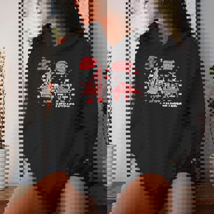 Something About This Feels Right Math Teacher Valentine Day Women Hoodie Gifts for Her