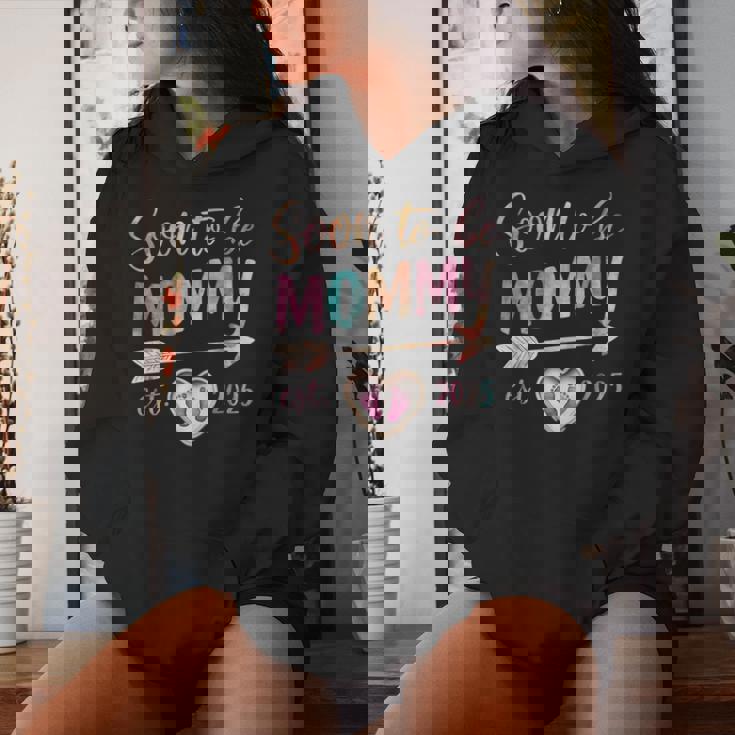 Soon To Be Mommy 2025 Mom Est 2025 Loading Promoted To Mommy Women Hoodie Gifts for Her