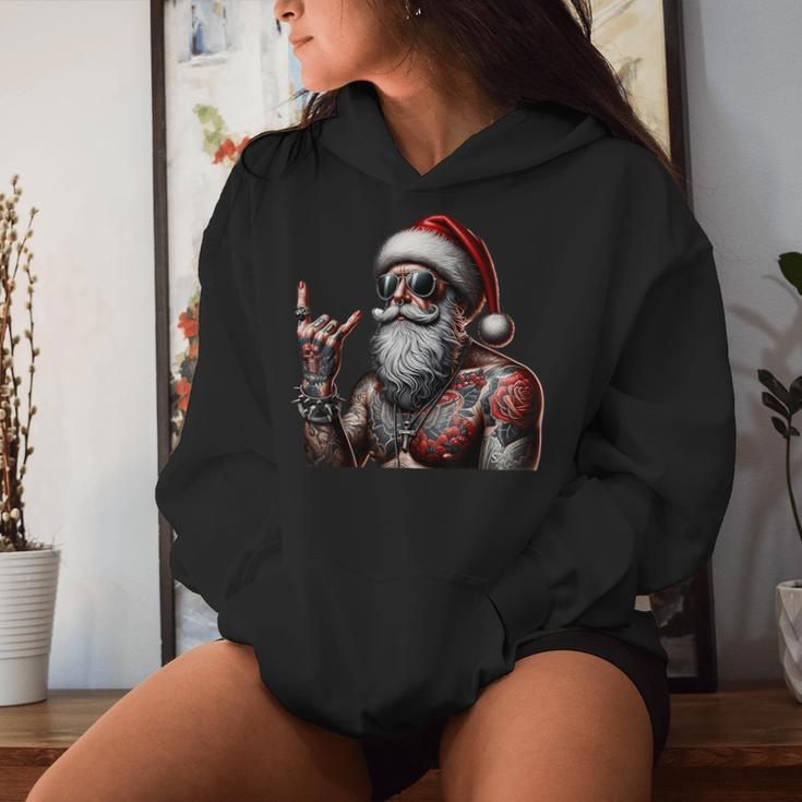 Tattooed Santa Claus Inked Christmas & Women Kapuzenpullover für Damen Geschenke für Sie