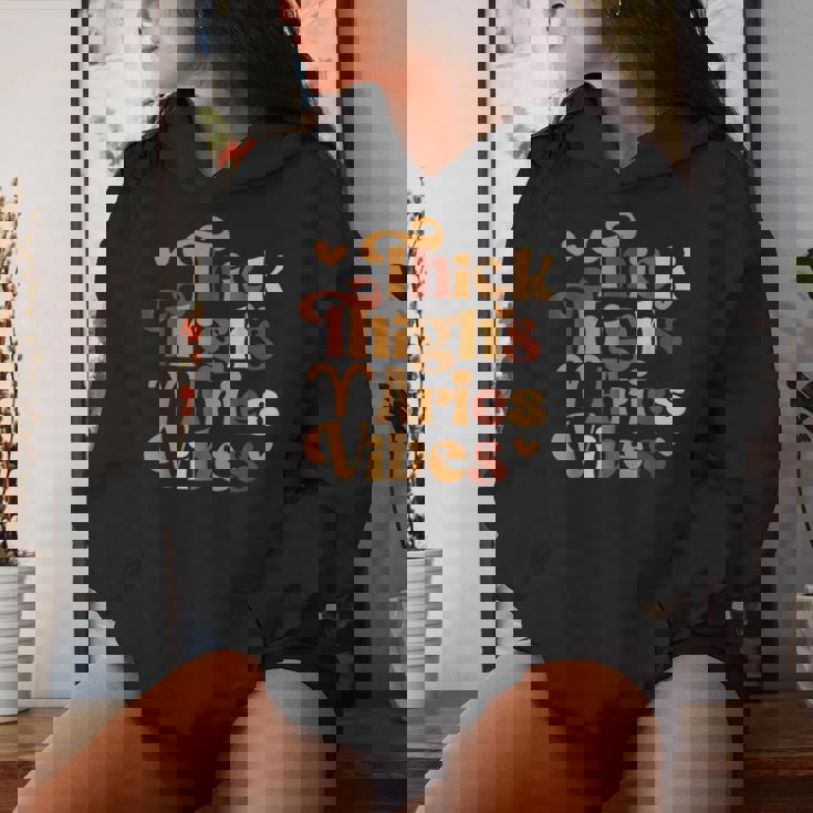 Thick Thighs Aries Vibes Melanin Black Birthday Women Hoodie Gifts for Her