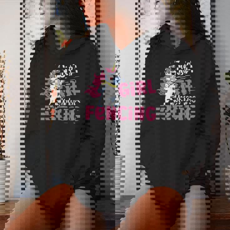 Traje De Esgrima Para Just A Girl Who Loves Fencing Sudadera con capucha para mujer Regalos para ella
