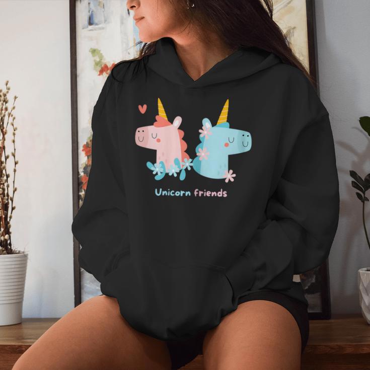 Unicorn Friends Einhorn Freunde Mädchen Kinder Kapuzenpullover für Damen Geschenke für Sie