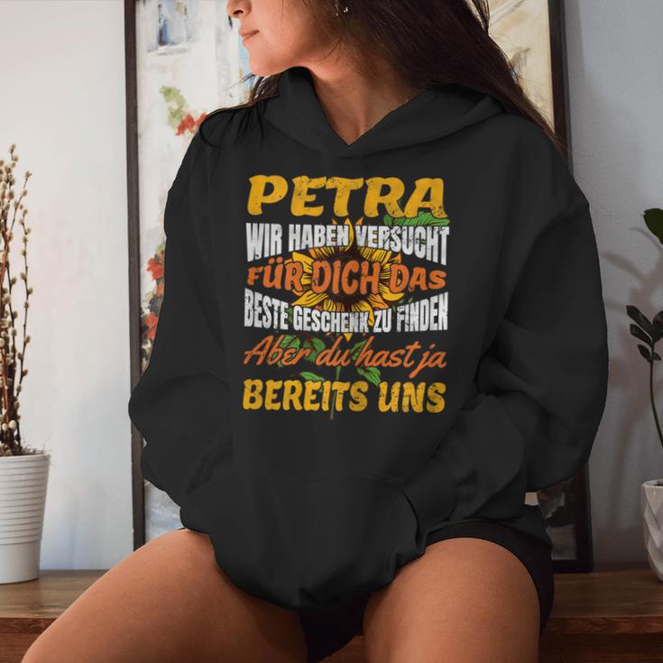 Women's First Name Petra Personalised Name Kapuzenpullover für Damen Geschenke für Sie