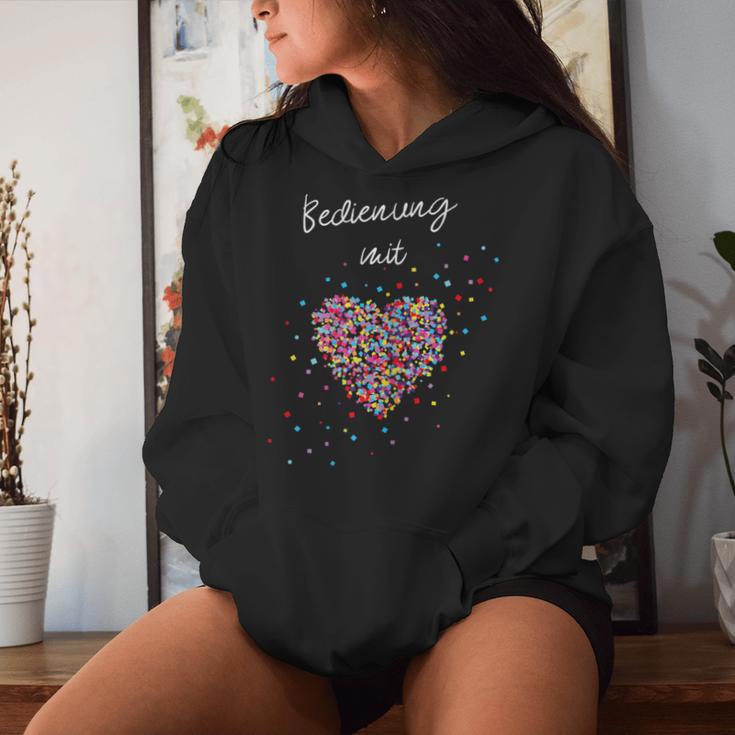 Women's With Heart Waitress Restaurant Kapuzenpullover für Damen Geschenke für Sie