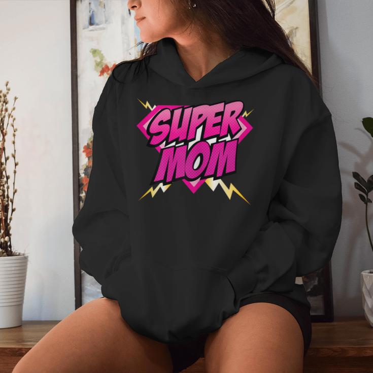 Women's Super Mom Superhero Mom Comic S Kapuzenpullover für Damen Geschenke für Sie