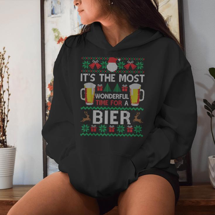 Most Wonderful Time For A Beer Ugly Christmas Sweater Kapuzenpullover für Damen Geschenke für Sie