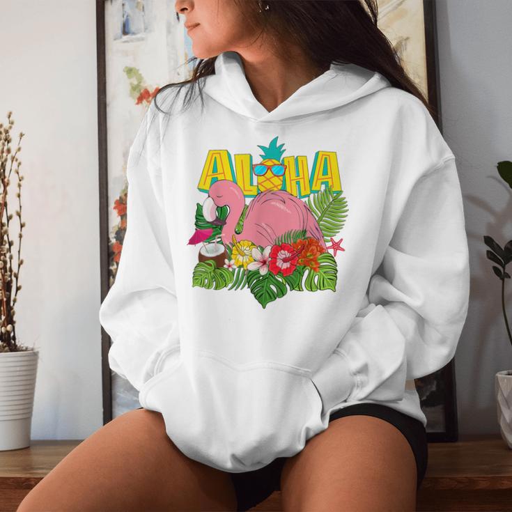 Aloha Hawaii Hawaii-Flamingo Children Nager Girls Toddler Blue Kapuzenpullover für Damen Geschenke für Sie