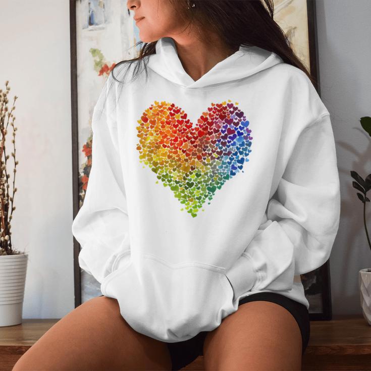 Csd Parade Rainbow Lgbt Heart Lgbtq Flowers Pride Love Kapuzenpullover für Damen Geschenke für Sie