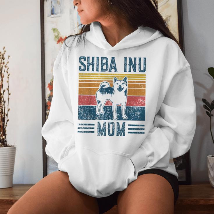 Dog Shiba Inu Mom -Intage Shiba Inu Mom Gray Kapuzenpullover für Damen Geschenke für Sie