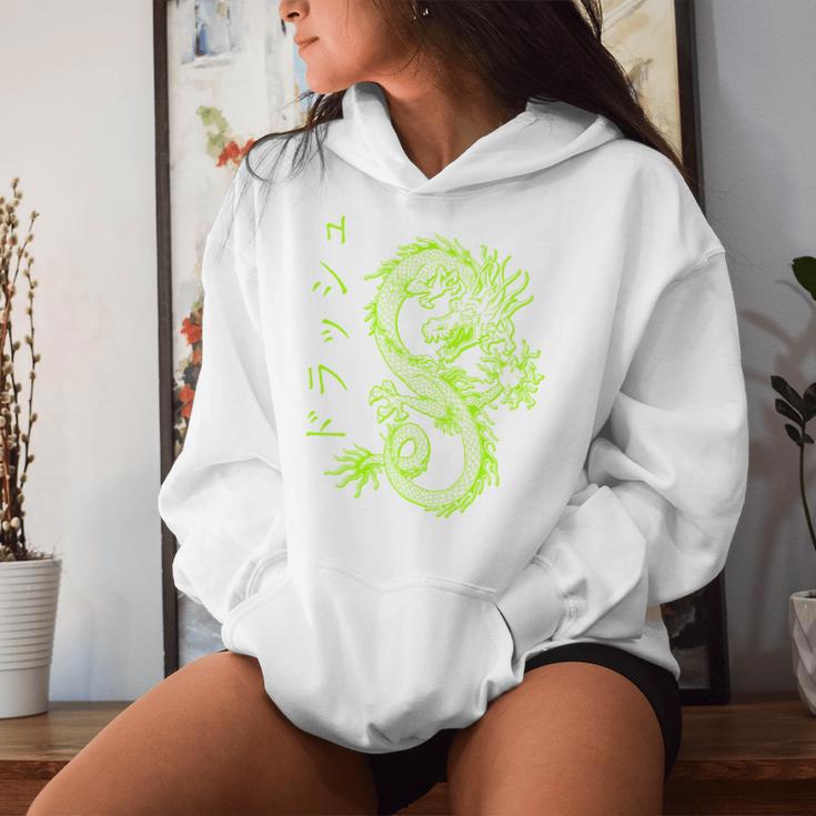 Dragon Streetwear E-Girl Aesthetic Retro 90S Japan Dragon S Kapuzenpullover für Damen Geschenke für Sie