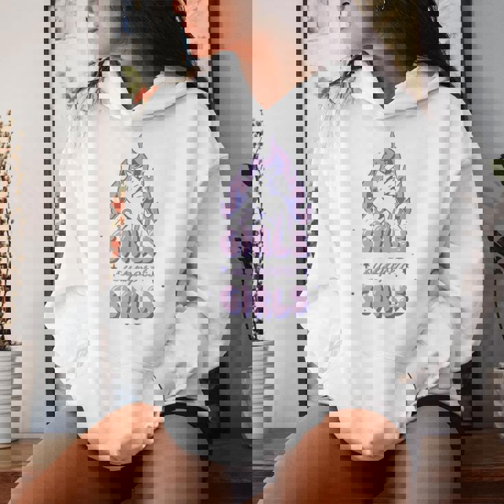 Girls Support Girls Derechos De La Feminismo Sudadera con capucha para mujer Regalos para ella