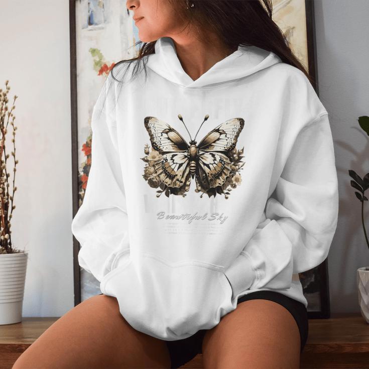 Hip Hop Butterfly Y2k Backprint Streetwear Kapuzenpullover für Damen Geschenke für Sie