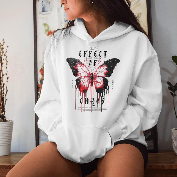 Hip Hop Y2k Hipster Streetwear Moth Butterfly Kapuzenpullover für Damen Geschenke für Sie