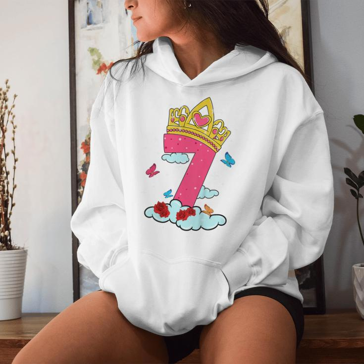 Kinder 7 Geburtstag Prinzessin Kostüm Mädchen 7 Jahre Geschenk Kapuzenpullover für Damen Geschenke für Sie