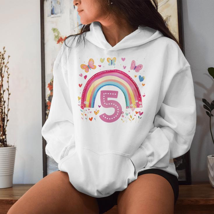 Kinder Geburtstag 5 Mädchen Regenbogen Fee Fünfter 5 Jahre Alt Kapuzenpullover für Damen Geschenke für Sie