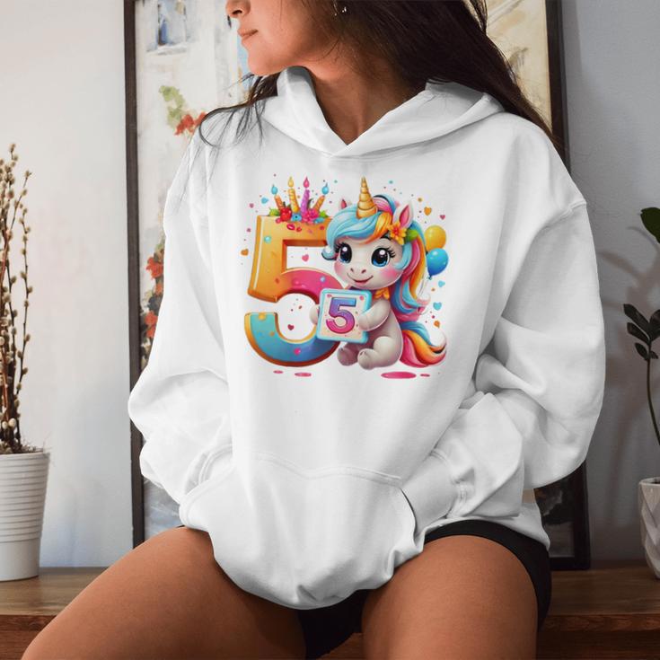 Kinder Nummer 5 Jahre Mädchen Einhorn 5 Geburtstag Kapuzenpullover für Damen Geschenke für Sie