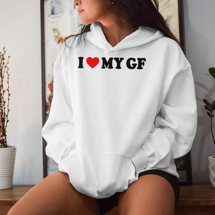 I Love My Gf I Heart My Gf I Love My Girlfriend S Kapuzenpullover für Damen Geschenke für Sie