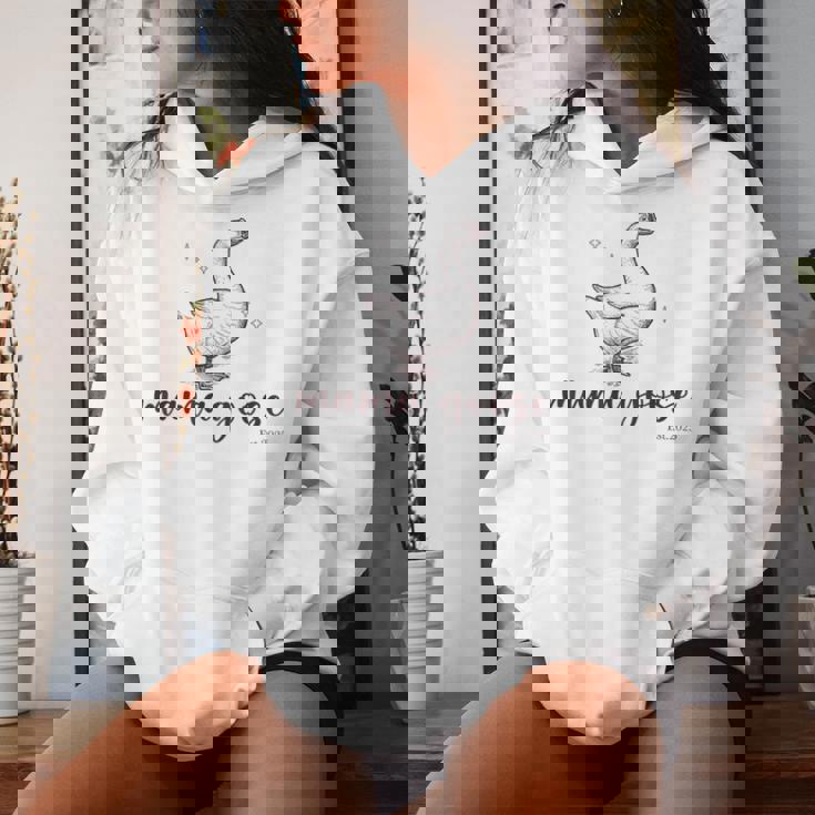 Mama Goose Est 2025 Mother's Day New Mama Mommy Mom To Be Women Hoodie Gifts for Her