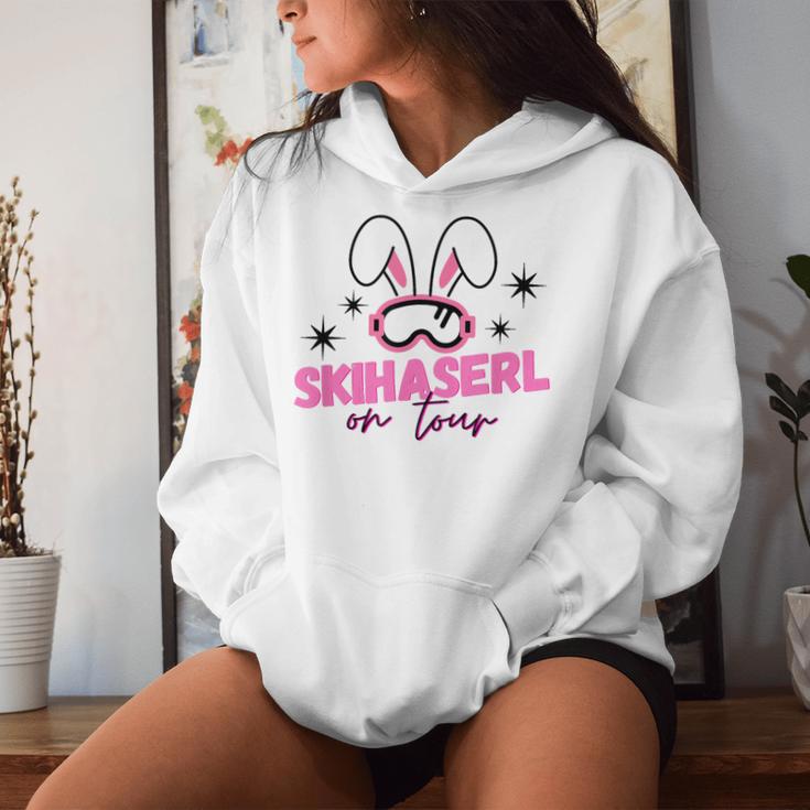 Skihaserl On Tour Apres Ski Bunny Ski Holiday Hut Gaudi Kapuzenpullover für Damen Geschenke für Sie