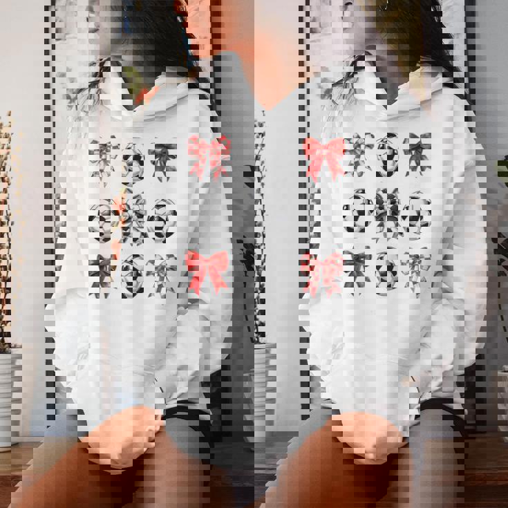 Soccer Coquette Bow Soccer Mama Soccer Mom Women Hoodie Gifts for Her
