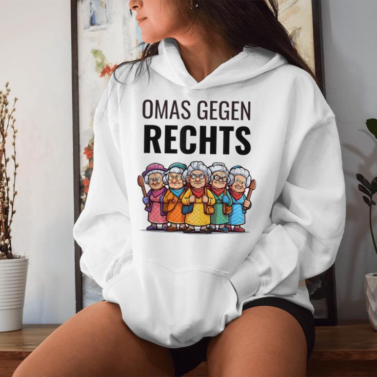 Stellungnahme Gegen Rechts Omas Gegen Rechts Kapuzenpullover für Damen Geschenke für Sie