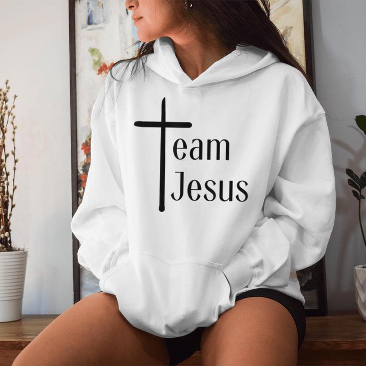 Team Jesus I Jesus Christ Redeemer Christianity Kapuzenpullover für Damen Geschenke für Sie