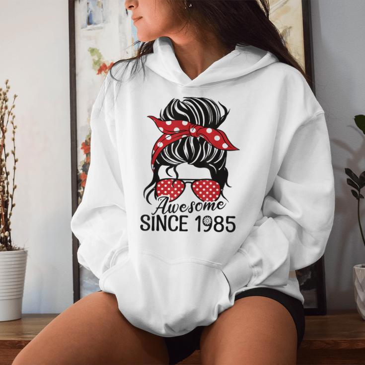 Vintage Awesome Since 1985 Woman And Girl Born 1985 Gray Kapuzenpullover für Damen Geschenke für Sie