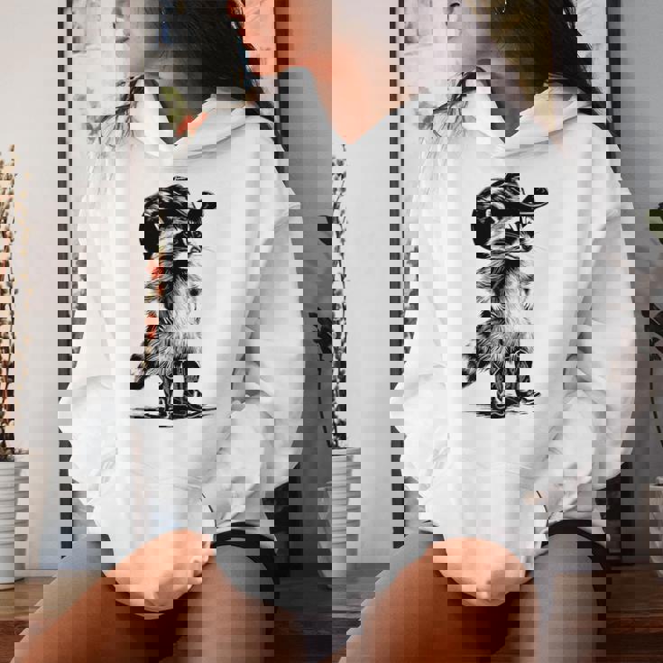 Vintage Raccoon Cowboy Cowgirl Western Country Trash Panda Women Hoodie Gifts for Her