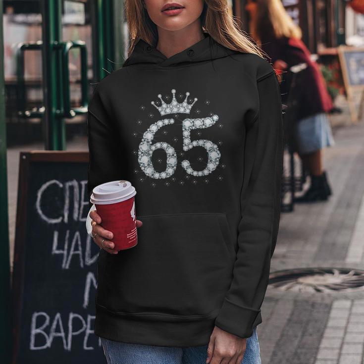 65 Crown 65 Years Old Happy 65Th Birthday Girls Ladies Kapuzenpullover für Damen Lustige Geschenke