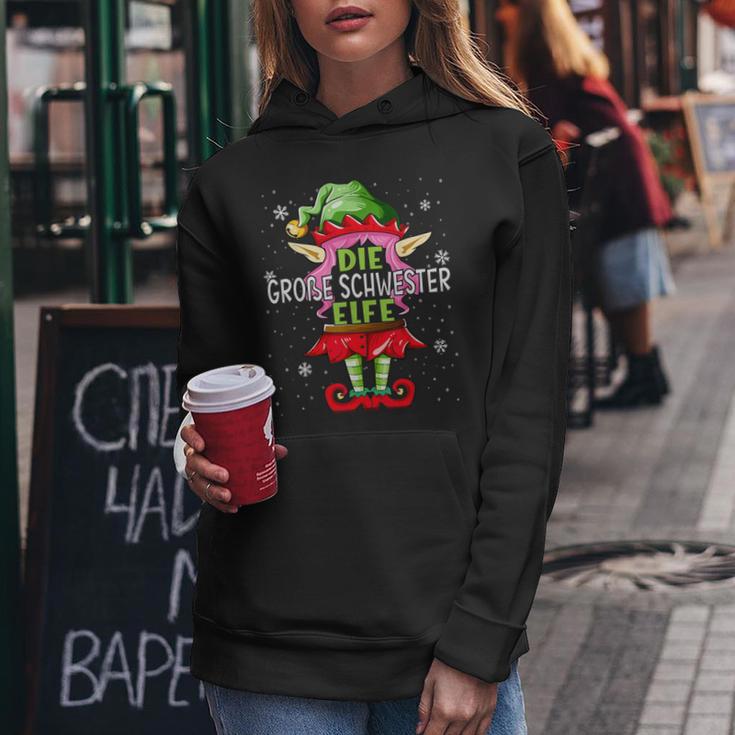 Big Sister Elf Christmas Family Christmas Kapuzenpullover für Damen Lustige Geschenke