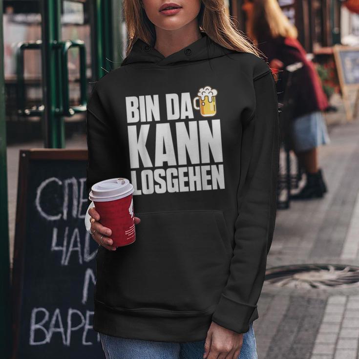 Bin Da Kann Losgehn Beer Saufen Party Alcohol Beer S Kapuzenpullover für Damen Lustige Geschenke