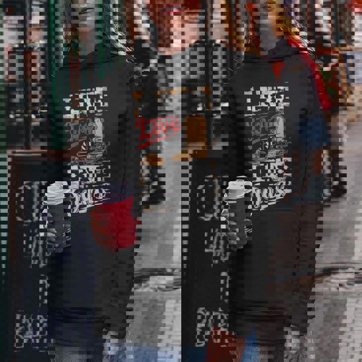 Cowboy Cowgirl Dancing Live Western Line Bailando Regalos Cuello Sudadera con capucha para mujer Regalos divertidos