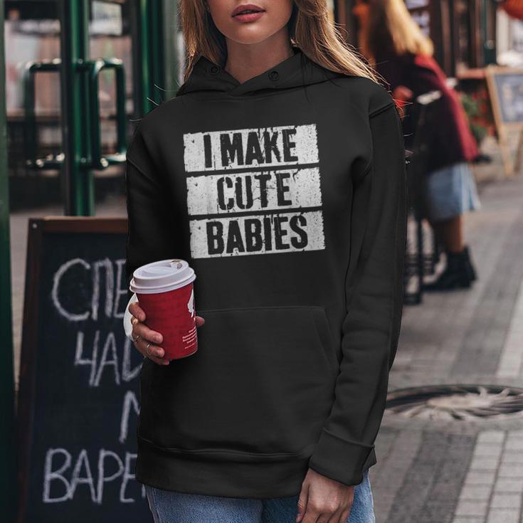 I Make Cute Babies Dad Mom S Kapuzenpullover für Damen Lustige Geschenke