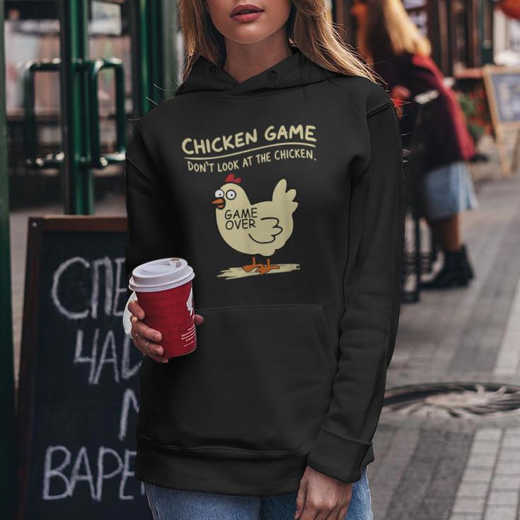 Chicken Game Don't Look At The Chicken Chicken Kapuzenpullover für Damen Lustige Geschenke