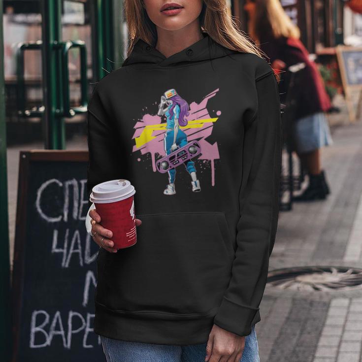 Graffiti Boombox Girls' Hip Hop Kapuzenpullover für Damen Lustige Geschenke